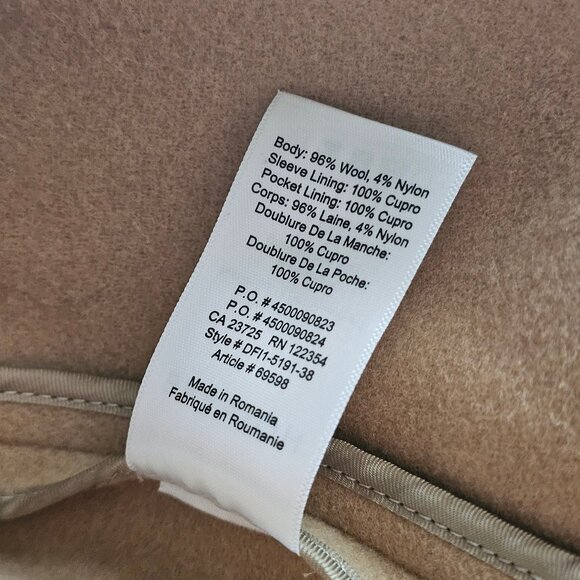 Aritzia Babaton Stedman Coat - 2018 - Soft Camel - Sz XXS - NWT - Picture 6 of 16